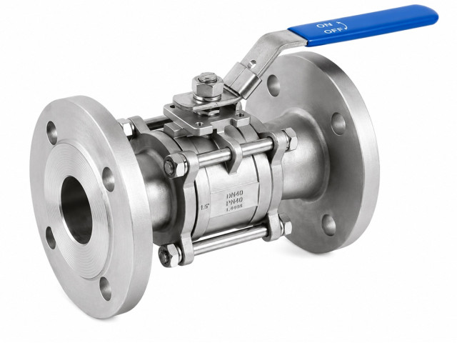 INOX 3-DIELNY GUĽOVÝ KOHÚT AISI 316, PN40, DN15