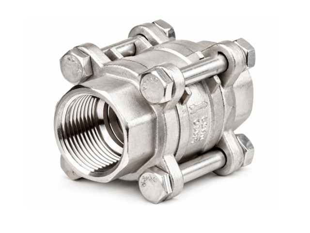 NEREZ 3-dielna spätná klapka 1/2" AISI316 PN40