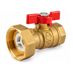 Guľový kohút so šróbením a spätnou klapkou k čerpadlám 1" x 6/4"
