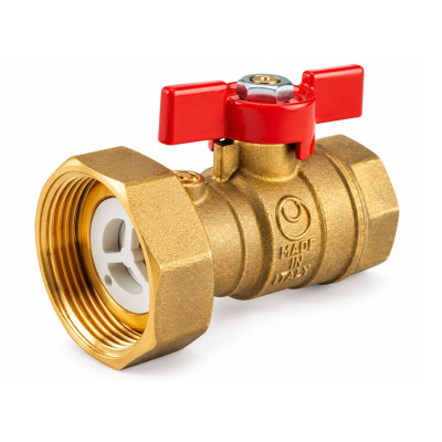 Guľový kohút so šróbením a spätnou klapkou k čerpadlám 1" x 6/4"