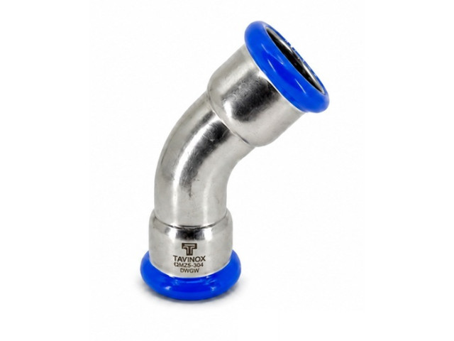 TAVINOX Oblúk 45° FF 88,9 mm AISI 316L PN16