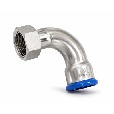 TAVINOX 90° oblúk s prevlečnou maticou 22x3/4" AISI 316L PN16