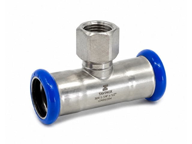 TAVINOX T-kus s vnútorným závitom 76,1x2"x76,1mm AISI 316L PN16