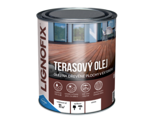 Lignofix Terasový olej antik sivý 5 l