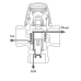 ESBE VTA 313 Termostatický zmiešavací ventil CPF 22mm (35 ° C - 60 ° C) Kvs 1,5 m3/h