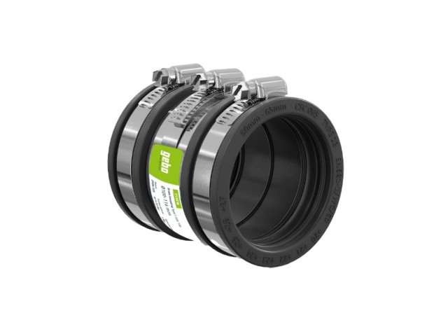 Geboflex - Prechodový adaptér 2, (65-76 mm) na 2,5 bar, EPDM / V2A