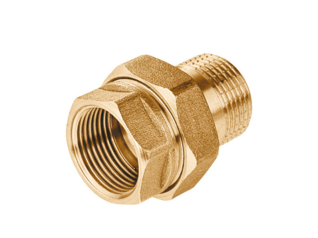 Mosadzný holendr priamy 1/2" MF – kónické tesnenie (PN16)