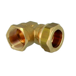 Mosadzné svorné koleno - vnútorný závit 3/4" x 22 mm