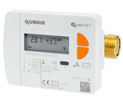 Mechanický merač tepla, Qheat5.5 R - 0,6m3/h, DN15, 110mm, spätný chod, GJ, wM-Bus C