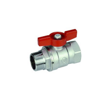GIACOMINI R254D guľový kohút FM1" závitový, motýľ, voda, mosadz/chróm