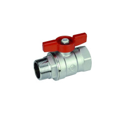 GIACOMINI R254D guľový kohút FM1/2" závitový, motýľ, voda, mosadz/chróm