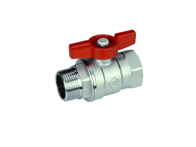 GIACOMINI R254D guľový kohút FM1/2" závitový, motýľ, voda, mosadz/chróm