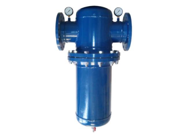 Prírubový priemyseľný filter DN125 s vypúšťacím ventilom 1/2"