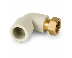 PPR Koleno 90° s prevlečnou maticou 20 x 3/4"- kovová stopka