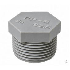 PPR Montážna zátka 1/2" - krátka PPR Montážna zátka 1/2" - krátka