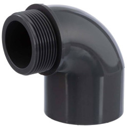 PVC koleno 90° s vonkajším závitom 63 mm x 2"