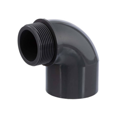 PVC koleno 90° s vonkajším závitom 63 mm x 2"