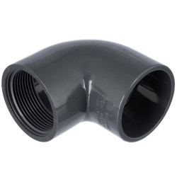 PVC koleno 90° s vnútorným závitom 63 mm x 2"