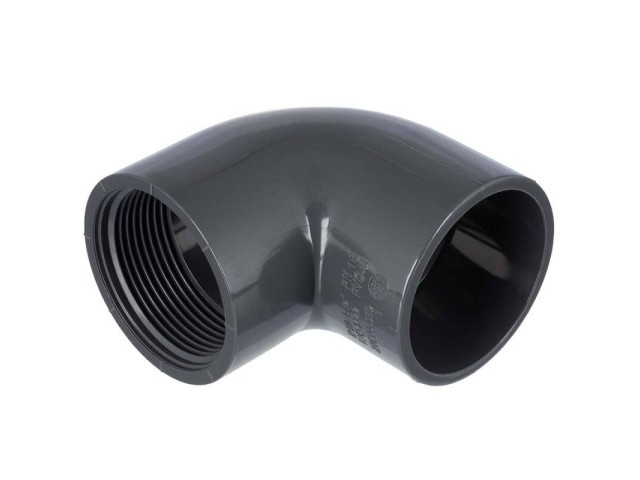 PVC koleno 90° s vnútorným závitom 63 mm x 2"