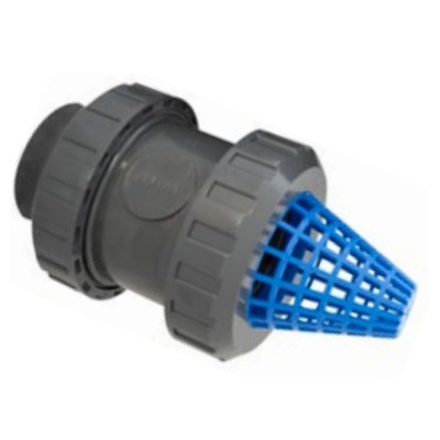 PVC spätná klapka 50 mm so sacím košom PN16