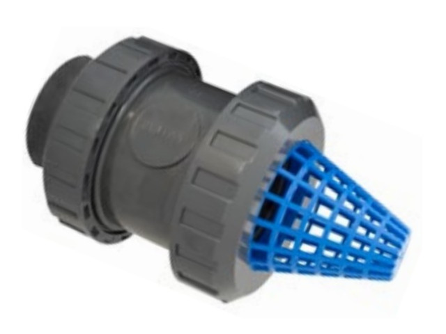 PVC spätná klapka 63 mm so sacím košom PN16