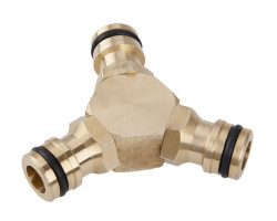 Medzikus pre 3 rýchlospojky mosadz