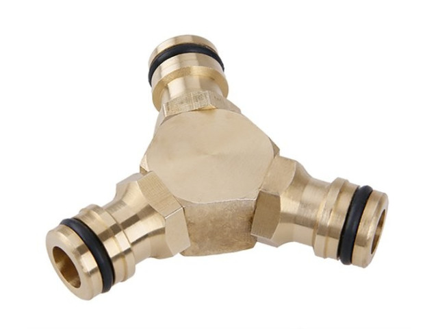 Medzikus pre 3 rýchlospojky mosadz