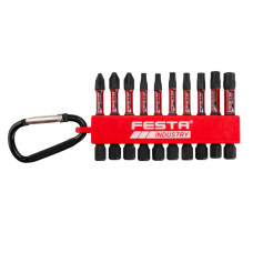 Sada torzných bitov FESTA INDUSTRY PH–PZ–TORX S2 1/4" 50 mm 10 ks Sada torzných bitov FESTA INDUSTRY PH–PZ–TORX S2 1/4" 50 mm 10 ks