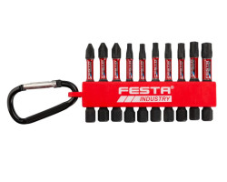 Sada torzných bitov FESTA INDUSTRY PH–PZ–TORX S2 1/4" 50 mm 10 ks