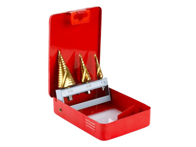 Sada stupňovitých vrtákov FESTA TiN 3ks (4-32 mm)