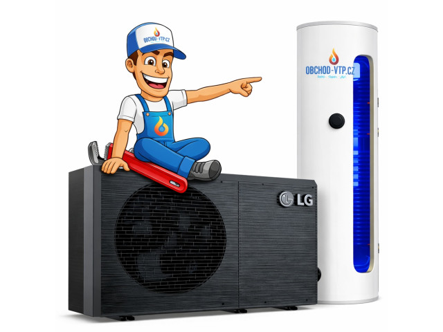 Tepelné čerpadlo LG Therma V HM051MRS 5,5 kW Monoblok S2 s ohrevom teplej vody a montážou na kľúč