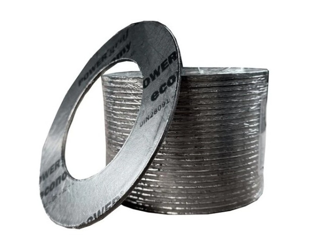 Prírubové tesnenie PN 10-40, grafit + nehrdzavejúca oceľ DN65, 77 x 127 mm