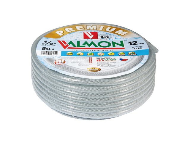 Priemyselná hadica Valmon PVC 1123, biela/transparentná 3/4" (50 m rolka)