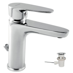 Umývadlová batéria s výpusťou Titania Smart chróm