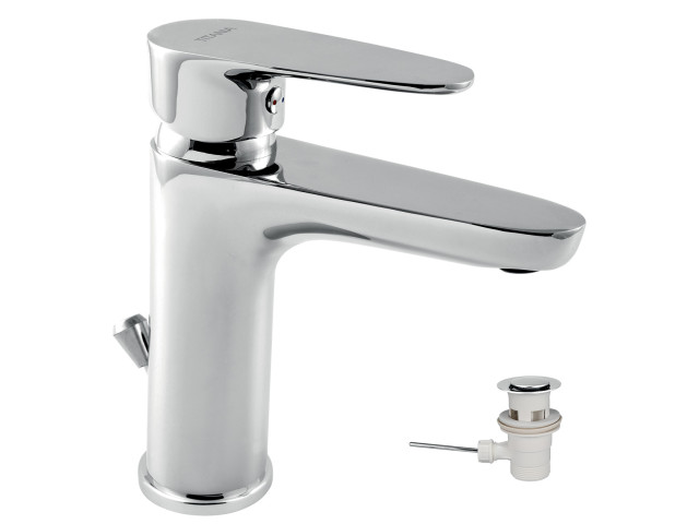 Umývadlová batéria s výpusťou Titania Smart chróm