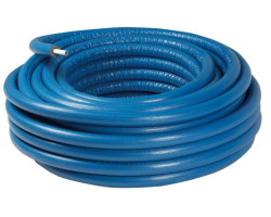 PEXc-AL-PEXc predizolovaná rúrka 26x3,0 mm, viacvrstvová s 10 mm izoláciou, modrá