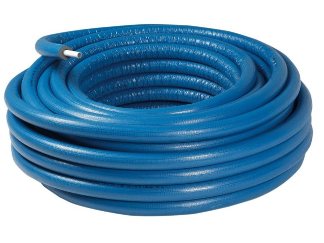 PEXc-AL-PEXc predizolovaná rúrka 32x3,0 mm, viacvrstvová s 10 mm izoláciou, modrá