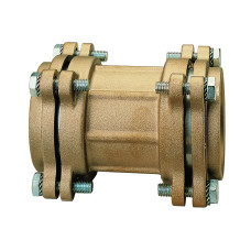 Mosadzná zverná spojka - priama BO 110 x 110 mm - VALVOPAT