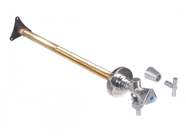 Schlösser Frost-Tec - s chrómovanou ružicou a nasadacím kľúčom 1/2"-DN15-150-540 mm - skracovací