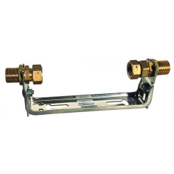Držiak vodomera, nastaviteľný od steny – pozinkovaný – pripojenie 1„, skrutkové pripojenie 3/4“ x 3/4" – 190 – Qn 2,5