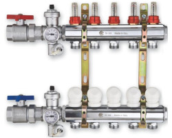 TOPHEAT RPT04-08 rozdeľovač bez miešania, 8 okruhov s prietokomermi