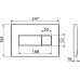 EASY ovládacie tlačidlo 247x165mm, pre predstenové inštalačné systémy, plast, chróm/lesk