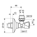 SCHELL SANLAND rohový ventil 1/2"x3/8", se sítkem, chróm