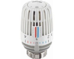 HEIMEIER K termostatická hlavica M30, 6°C - 28°C, s vstavaným čidlom, s dvoma zarážkami, biela