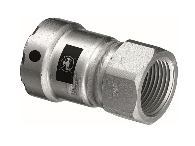 VIEGA MEGAPRESS 4212 prechodka 1/2 „x1/2“, vnútorný závit, lisovaný, vyhrievanie, uhlíková oceľ