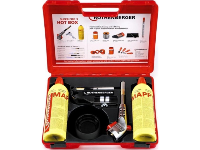 ROTHENBERGER SUPER FIRE 3 HOT BOX spájkovacia súprava, na tvrdé a mäkké spájkovanie