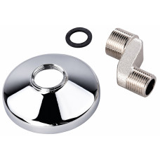 Excentrická etážka 1/2" x 3/4“, s rozetou, chróm Excentrická etážka 1/2" x 3/4“, s rozetou, chróm