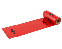 Výstražná fólia 220 × 0,07 mm „BLESK“, červená, 50 m