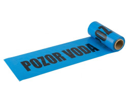 Výstražná fólia 300 × 0,08 mm „POZOR VODA“, modrá 100m
