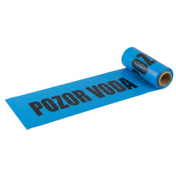 Výstražná fólia 300 × 0,08 mm „POZOR VODA“, modrá 100m